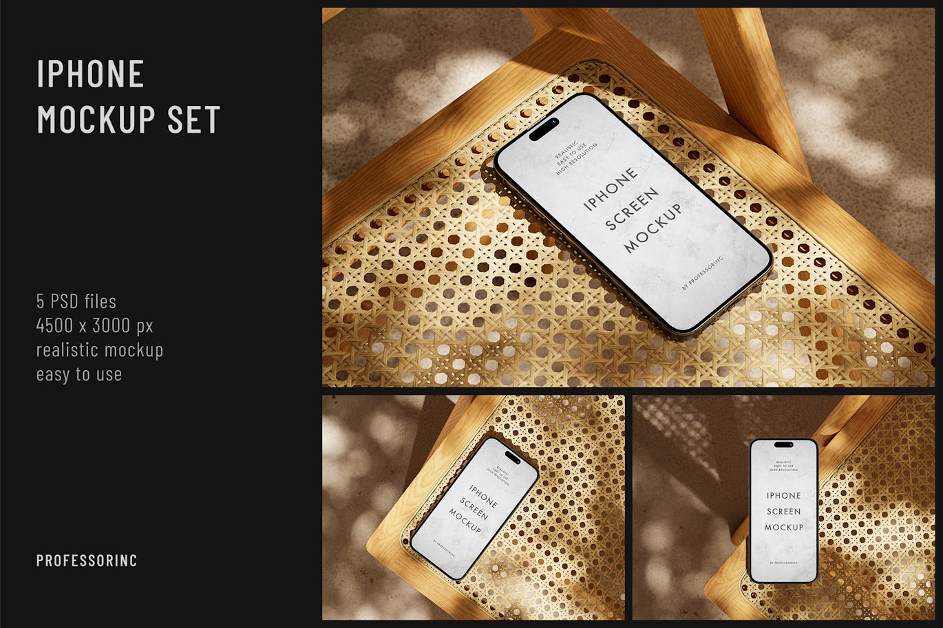 iPhone 15 Pro手机样机PSD素材包-1 iPhone 15 Pro手机样机PSD素材包