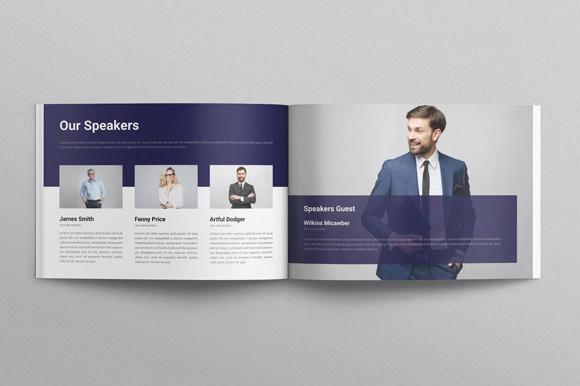 紫色16页会议议程主题VI画册模版素材包-5 紫色16页会议议程主题VI画册模版素材包