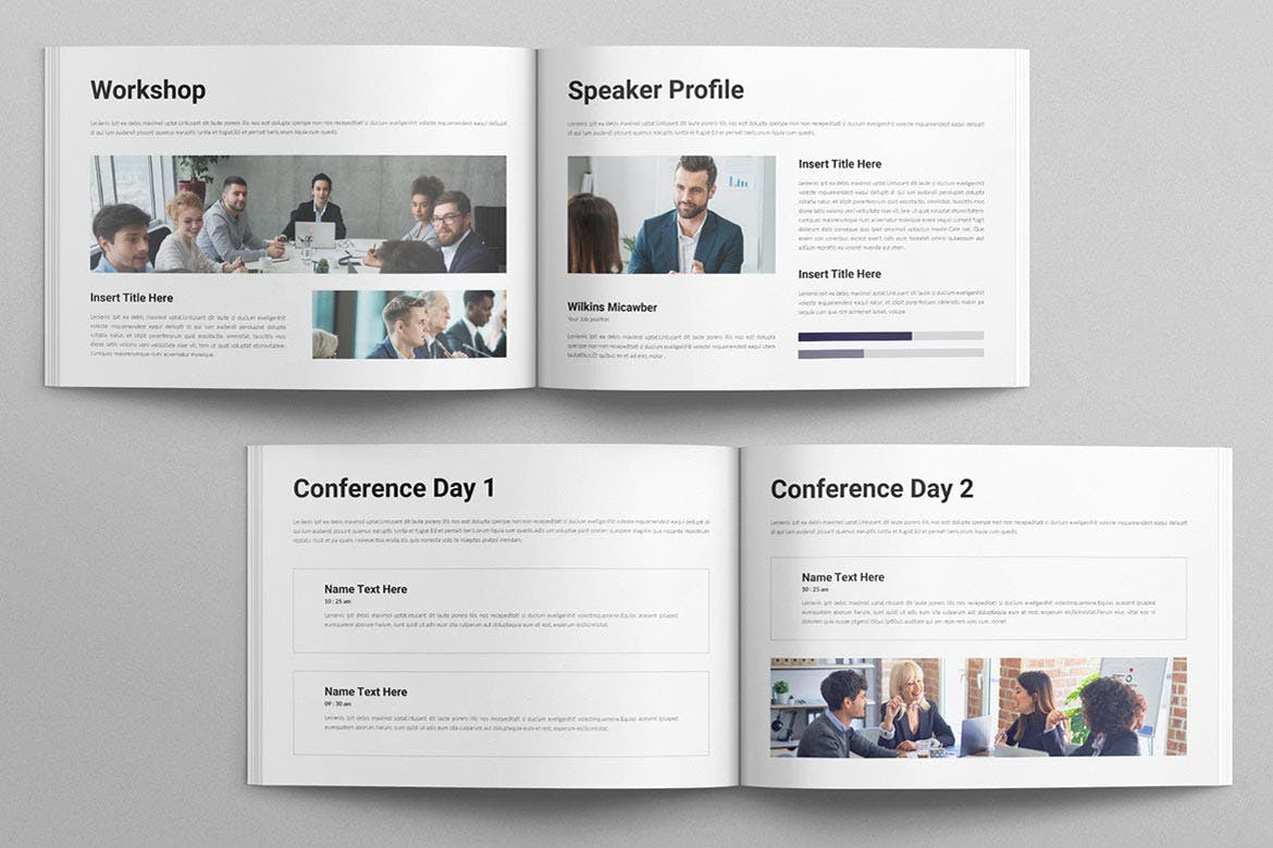 紫色16页会议议程主题VI画册模版素材包-7 紫色16页会议议程主题VI画册模版素材包