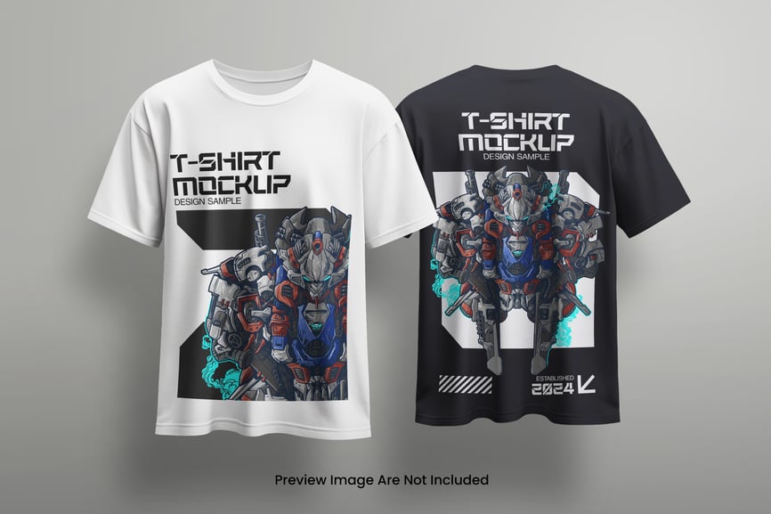 潮酷T恤样机PSD素材包