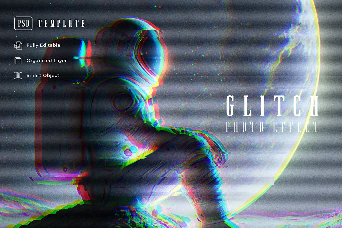 将照片处理为故障照片效果的PSD文件