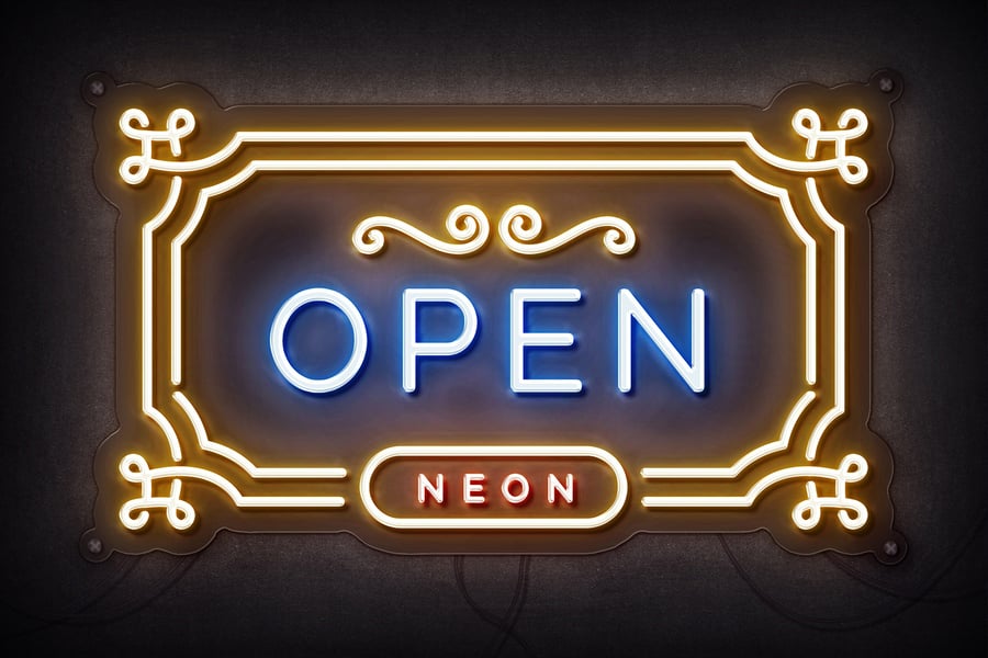 霓虹灯标志PSD样机素材包