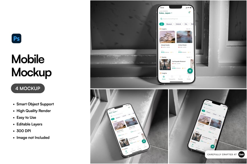 不同角度手机PSD样机素材包-1 不同角度手机PSD样机素材包