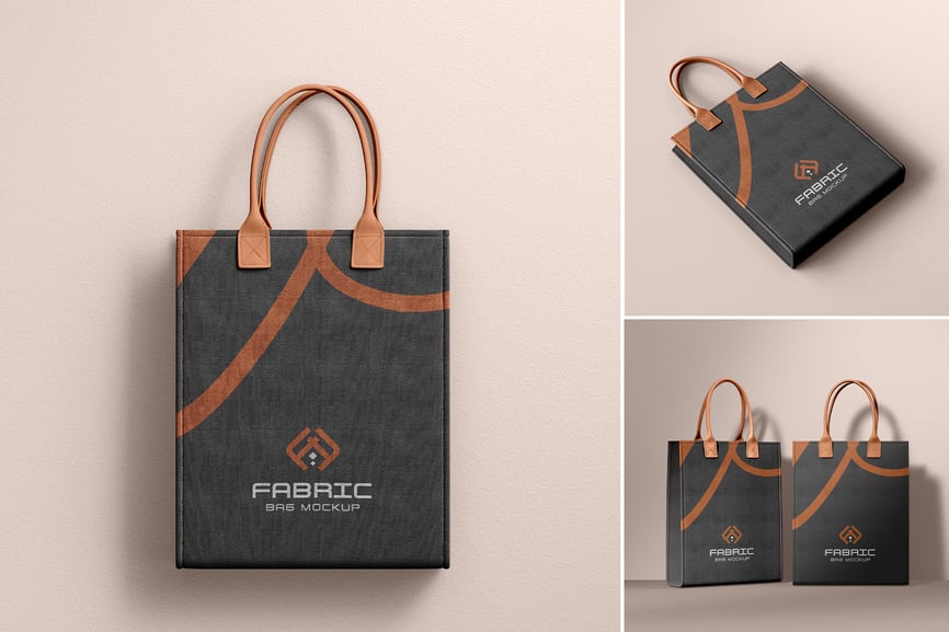 高端逼真的手提袋品牌PSD样机素材包-1 高端逼真的手提袋品牌PSD样机素材包