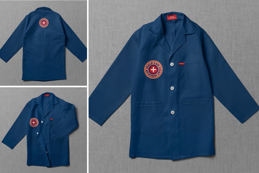 深色实验室外套PSD样机素材包-1 深色实验室外套PSD样机素材包