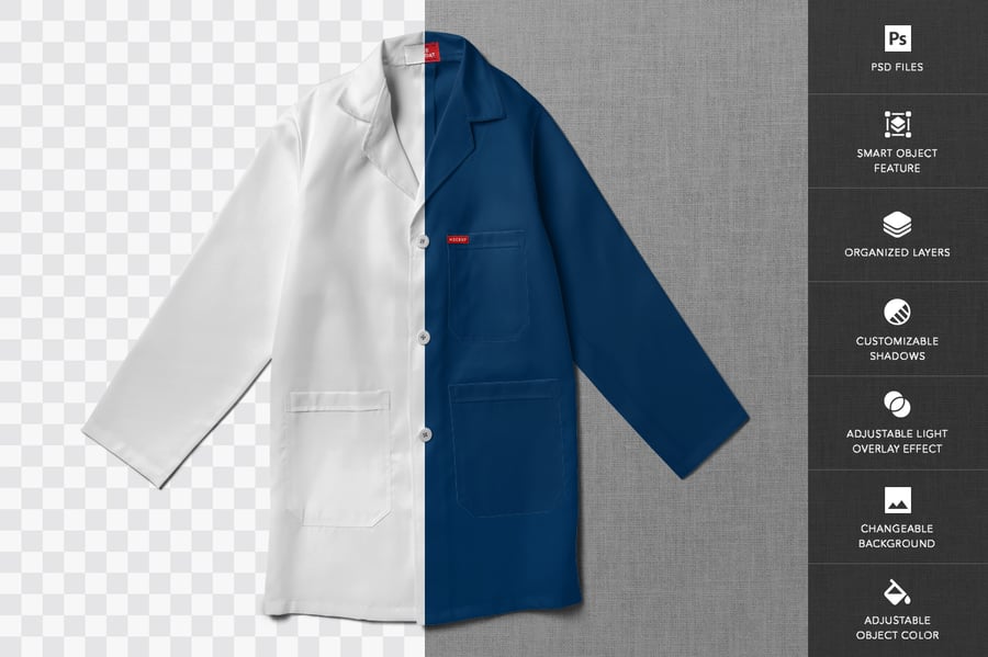 深色实验室外套PSD样机素材包-4 深色实验室外套PSD样机素材包