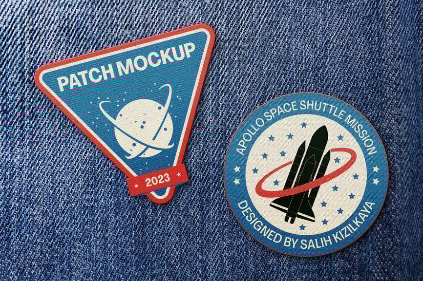 刺绣补丁PSD样机素材包-1 真实的补丁PSD样机素材包