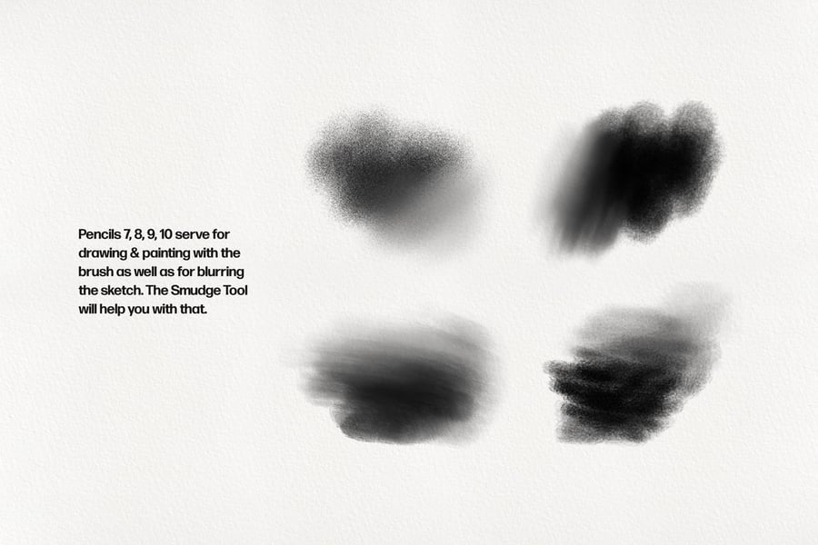 25个基本铅笔Procreate笔刷素材包