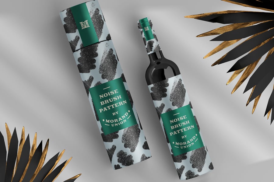 紊乱又有质感的矢量画笔图案素材