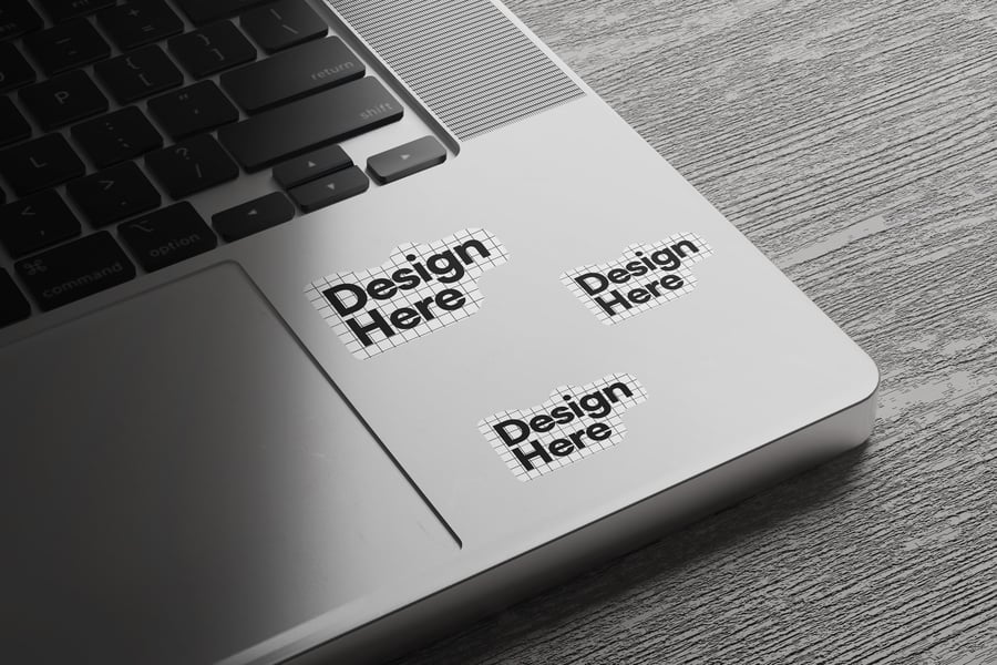 各种风格贴纸样机PSD素材包-7 各种风格贴纸样机PSD素材包