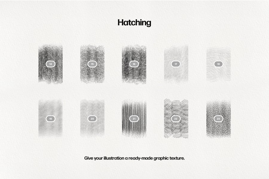 25个基本铅笔Procreate笔刷素材包