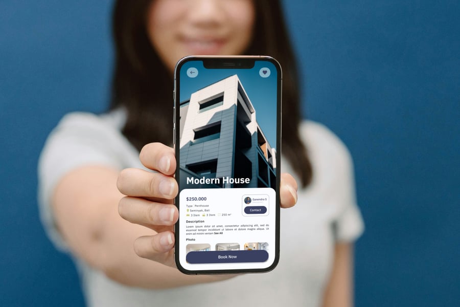 房地产房屋出租出售移动APP UI Kit素材包