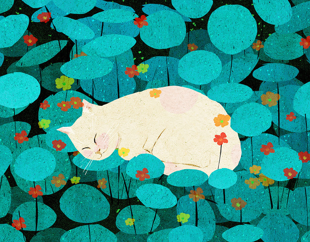 越南插画师Xuan Loc Xuan巨猫插画