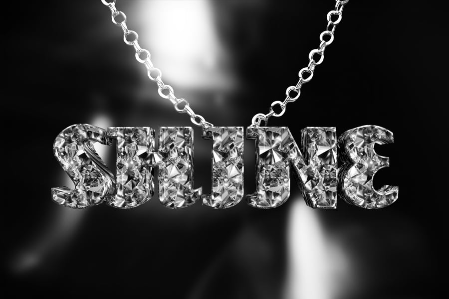 一键生成闪闪发光的钻石文字PSD图层样式