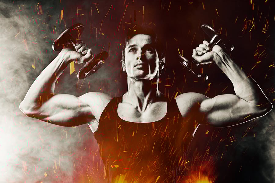 逼真的火花照片效果PSD源文件