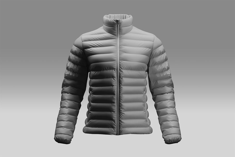 逼真的羽绒服PSD样机素材