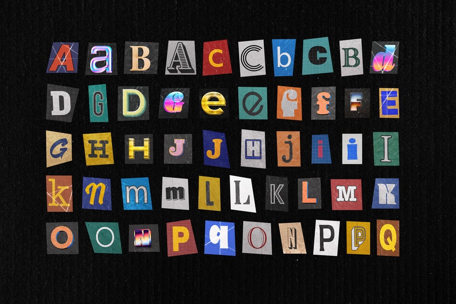 怀旧海报设计字体PSD样式集合