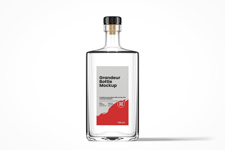 拥有高级光影质感的瓶子PSD样机素材包