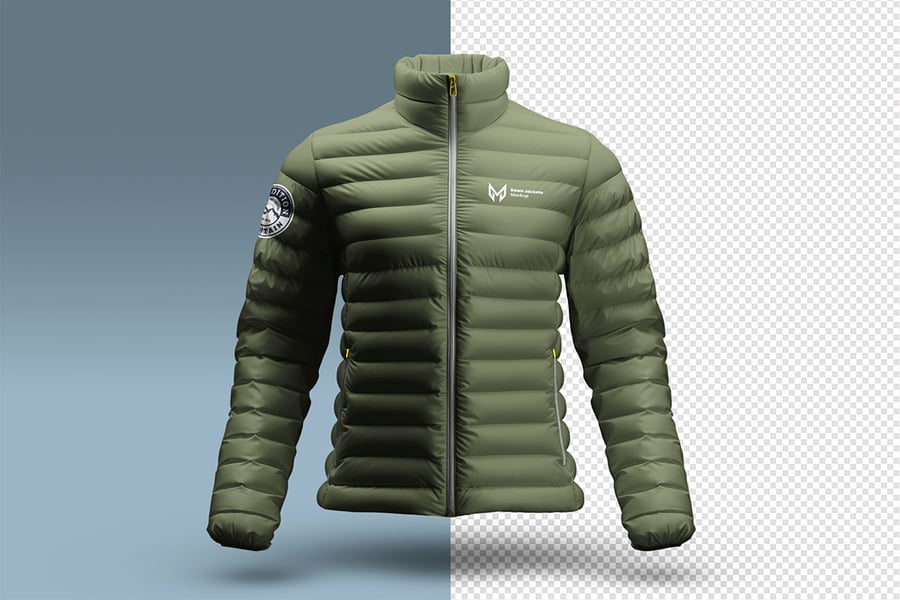 逼真的羽绒服PSD样机素材