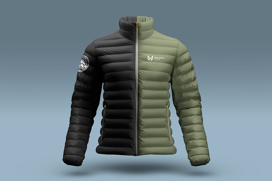 逼真的羽绒服PSD样机素材