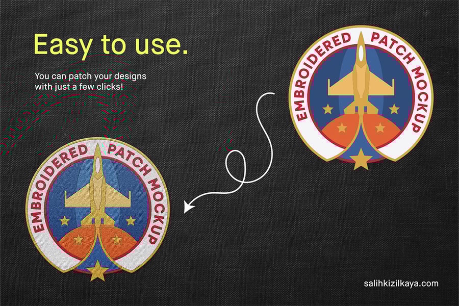 刺绣补丁PSD样机素材包-2 真实的补丁PSD样机素材包