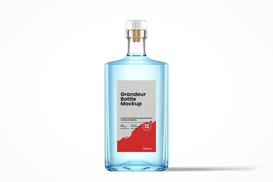 拥有高级光影质感的瓶子PSD样机素材包