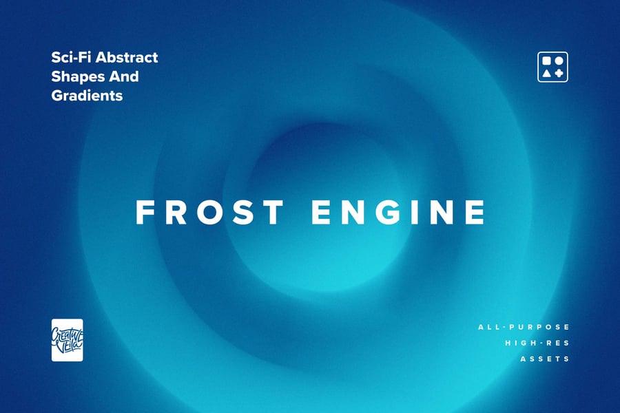 22个抽象的科幻形状和渐变背景素材包