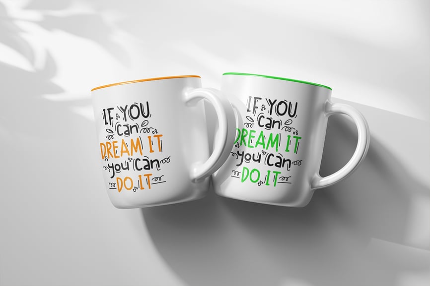 逼真的陶瓷杯PSD样机素材包