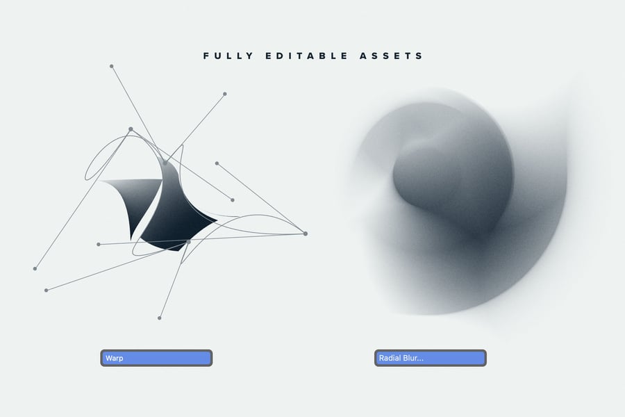 22个抽象的科幻形状和渐变背景素材包