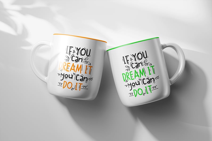 逼真的陶瓷杯PSD样机素材包