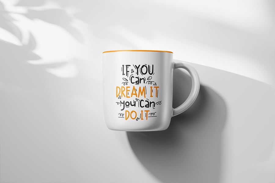 逼真的陶瓷杯PSD样机素材包