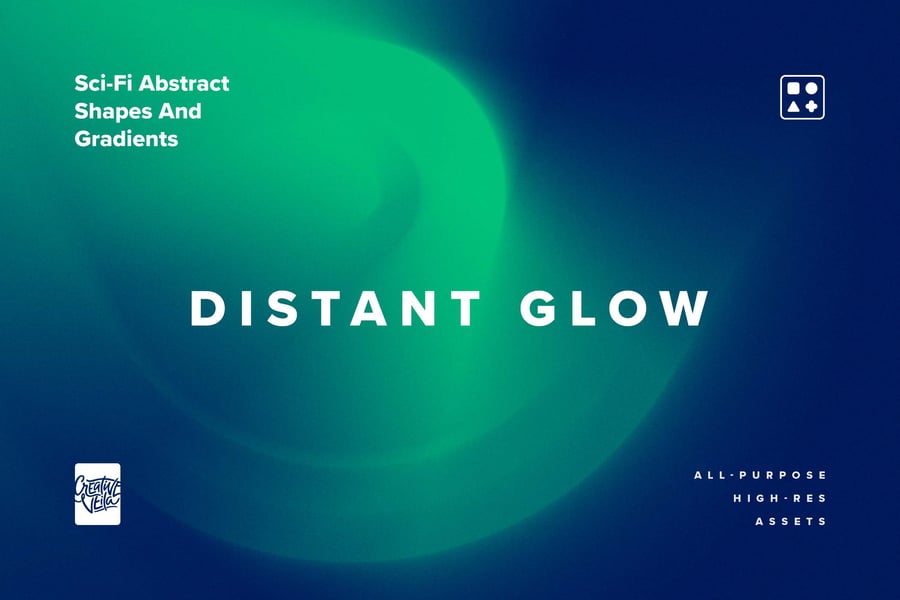 22个抽象的科幻形状和渐变背景素材包