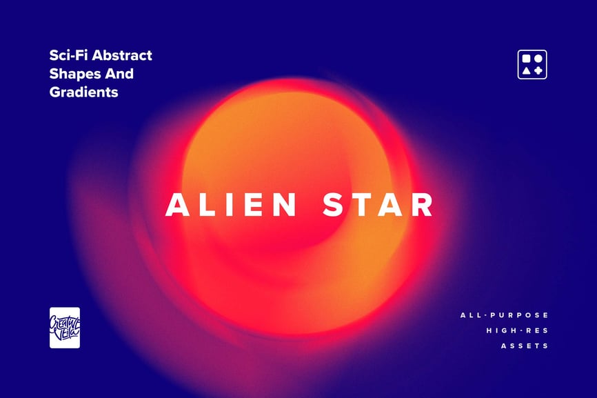 22个抽象的科幻形状和渐变背景素材包