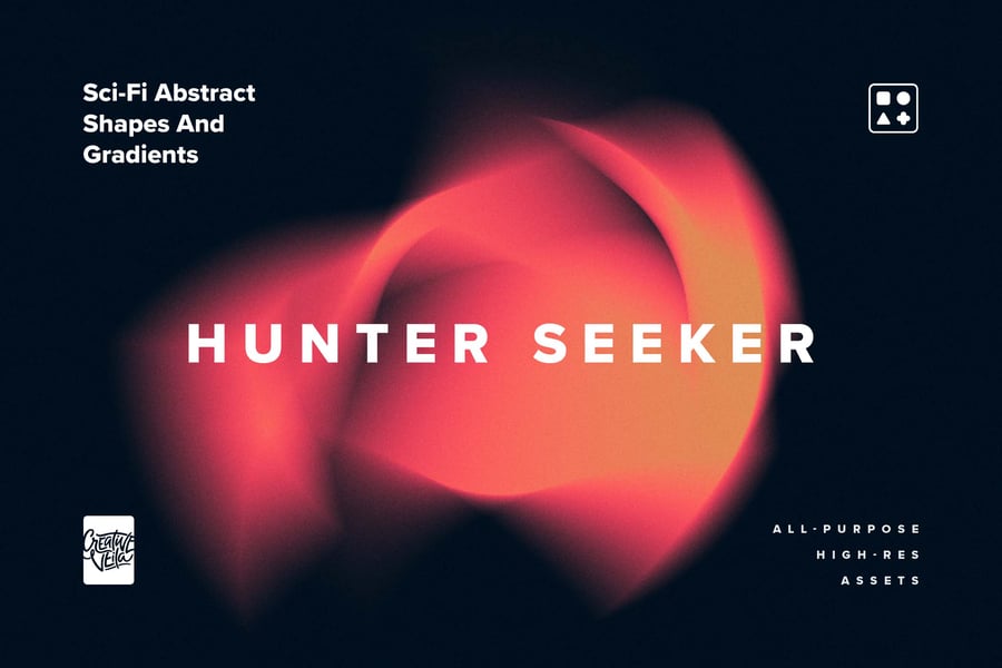 22个抽象的科幻形状和渐变背景素材包