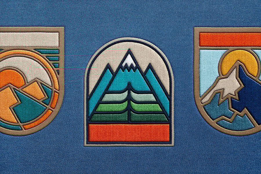 logo补丁刺绣PSD样机素材包