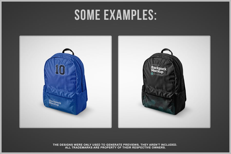 逼真自然的背包PSD样机素材包