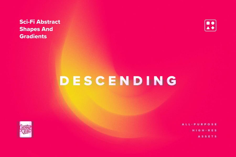 22个抽象的科幻形状和渐变背景素材包
