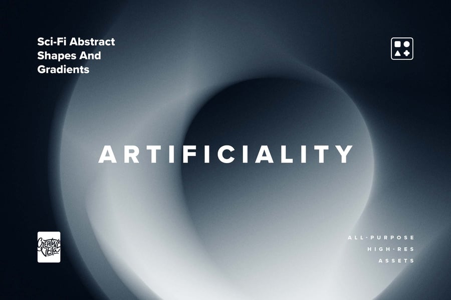 22个抽象的科幻形状和渐变背景素材包