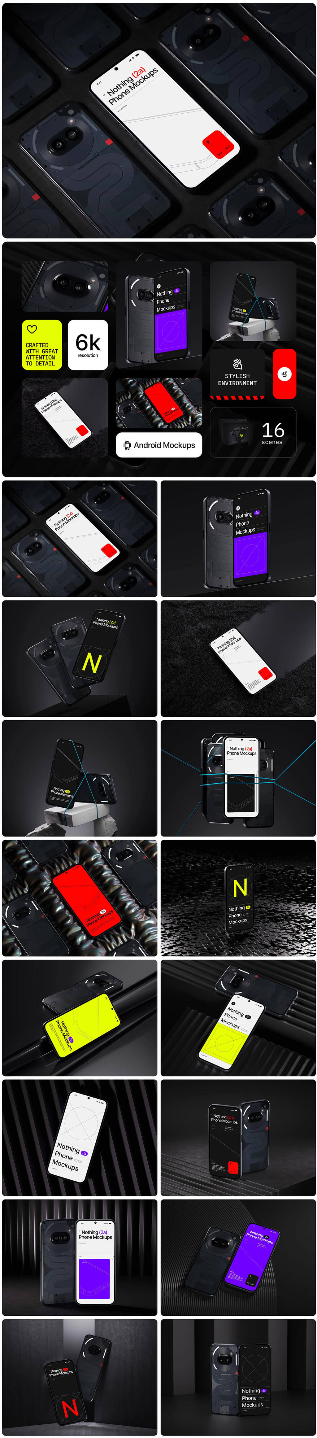 超级高端的安卓（Android）手机样机PSD素材包