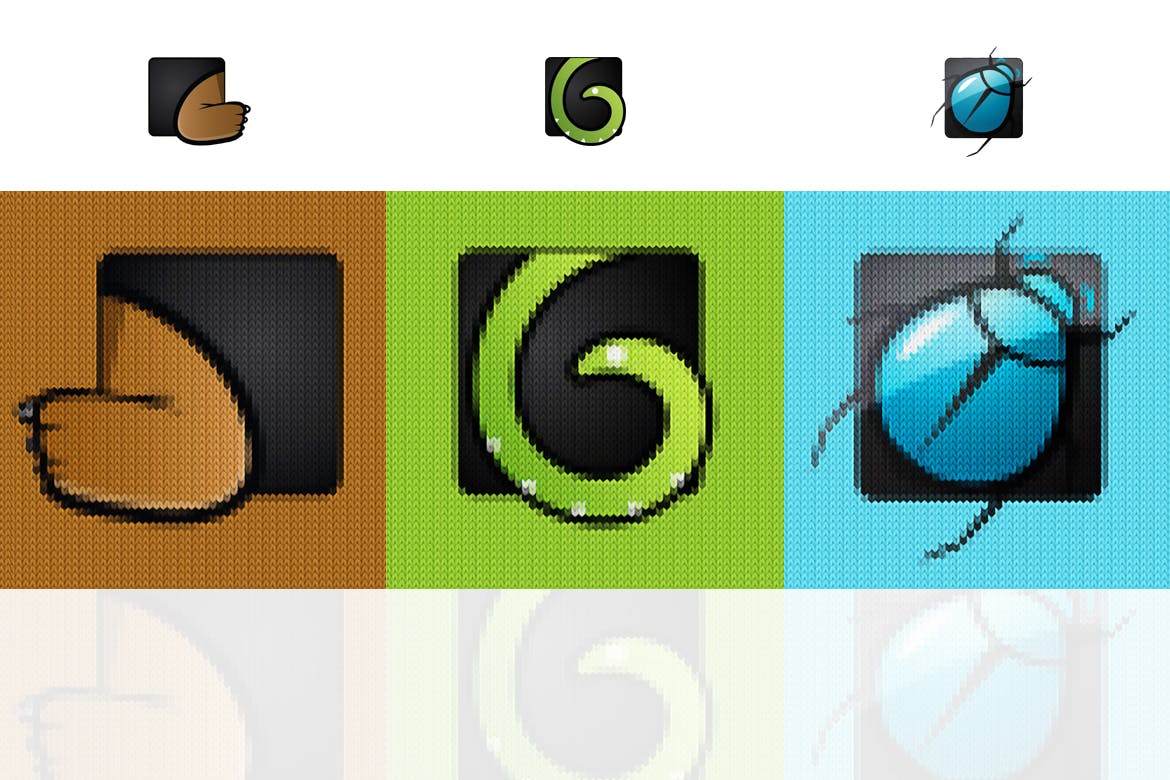 一键生成针织效果Photoshop动作