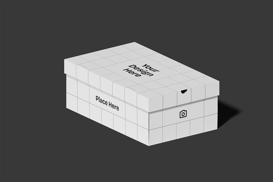 高级感满满的鞋盒包装PSD样机素材包