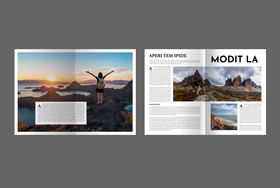 极简主义杂志设计排版 (INDD)