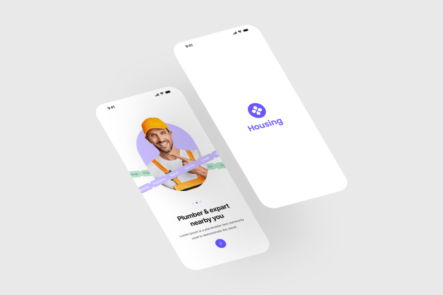 家庭服务应用APP UI Kit素材包