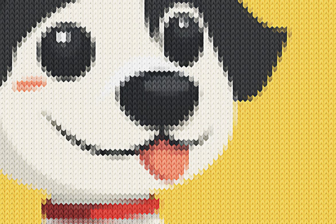 一键生成针织效果Photoshop动作