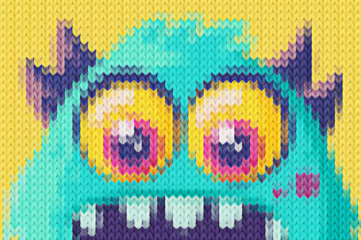 一键生成针织效果Photoshop动作