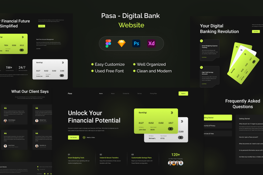 数字银行Web3网页UI模版