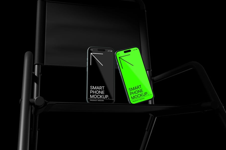 iPhone 16智能手机模型PSD样机素材包