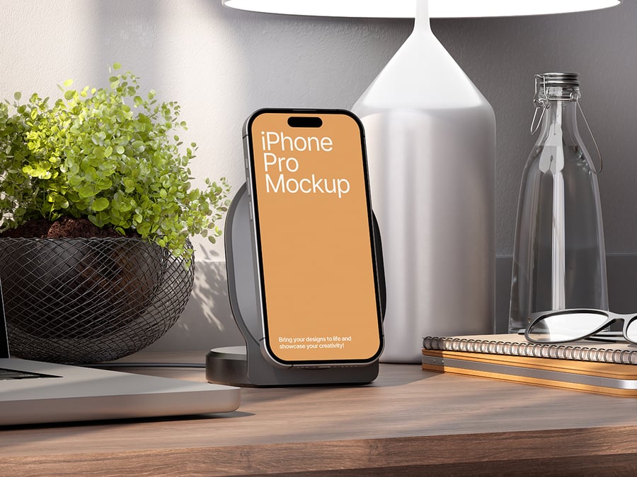 工作桌面设备苹果设备PSD样机素材包