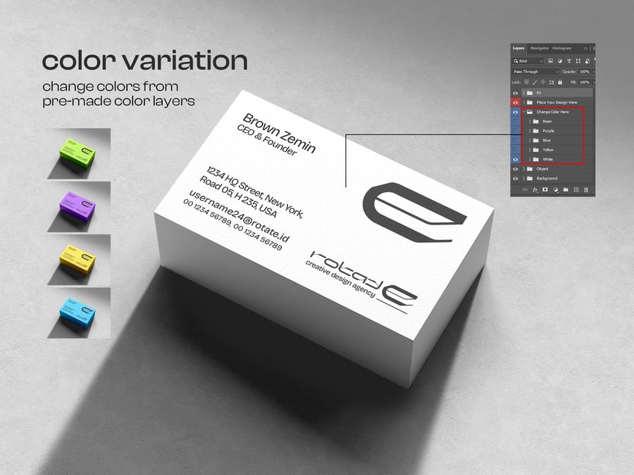 一套名片品牌PSD样机素材包