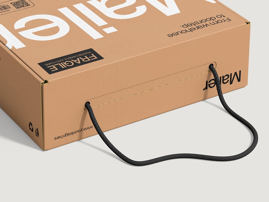 邮寄箱快递箱PSD样机素材包